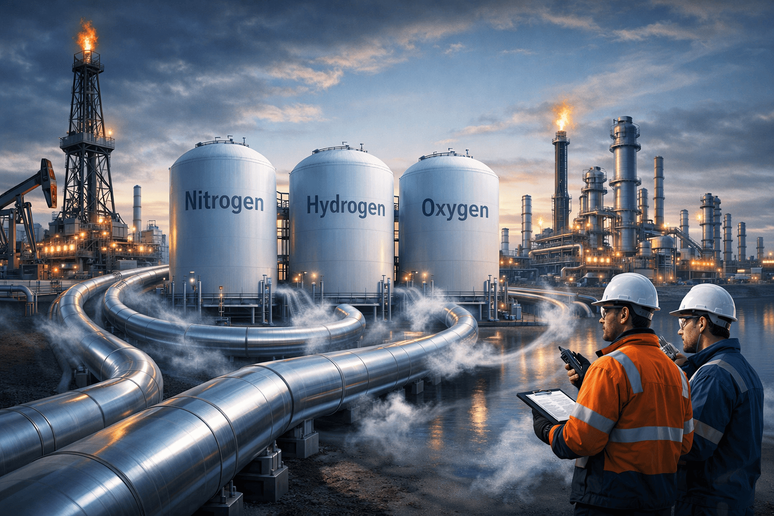 oil & gas energy ecosystem powered by industrial gases.