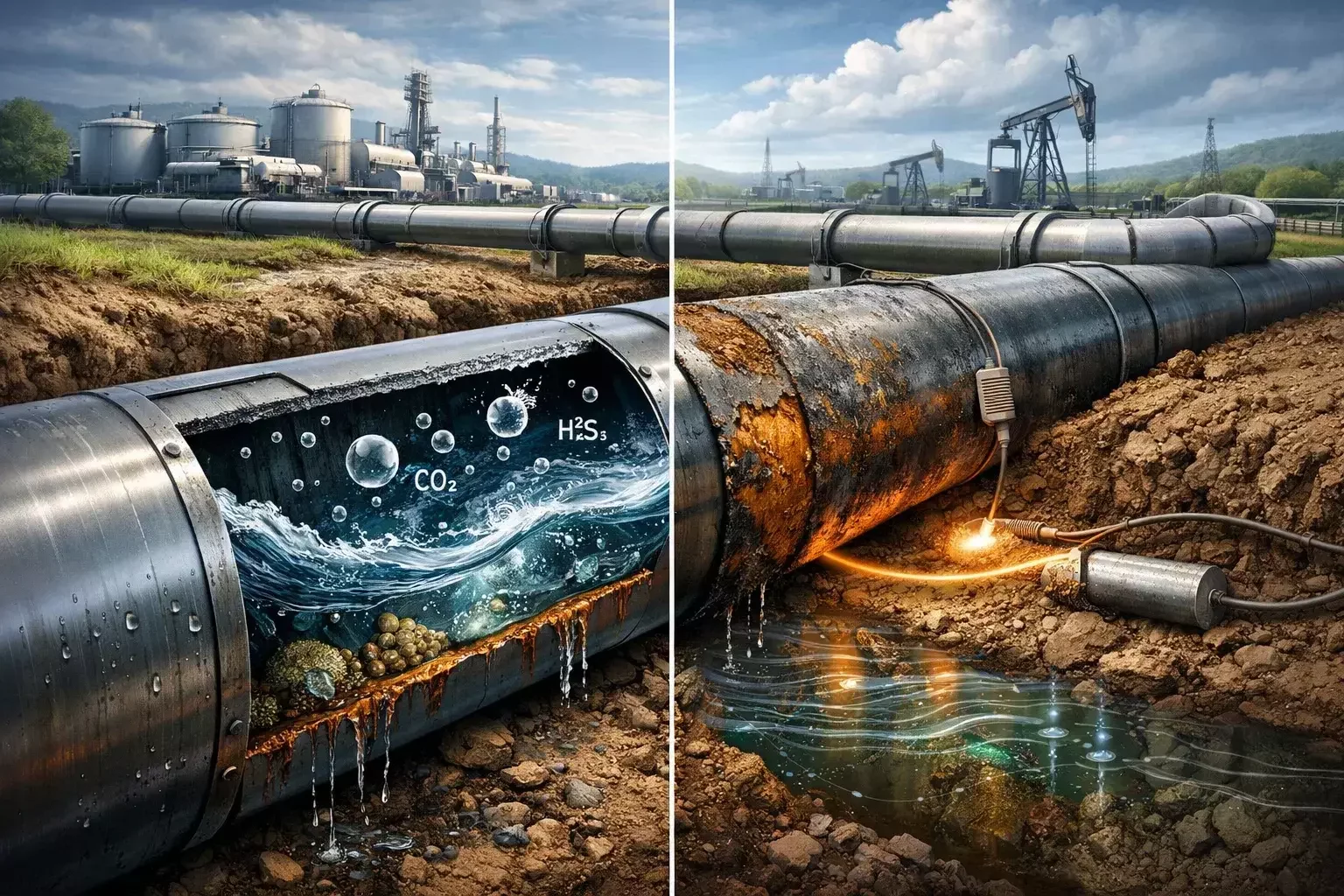 Internal vs External Corrosion Control in Oil & Gas Pipelines